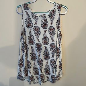 White floral tank top